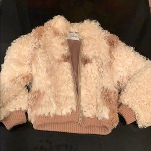 Super cute vintage Bomber-Curly lamb